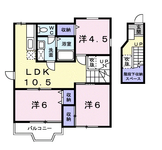 ヴィラ・クレスト 203号室 間取り