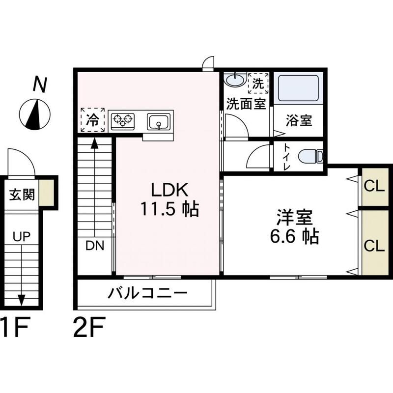 チェーロ 202号室 間取り