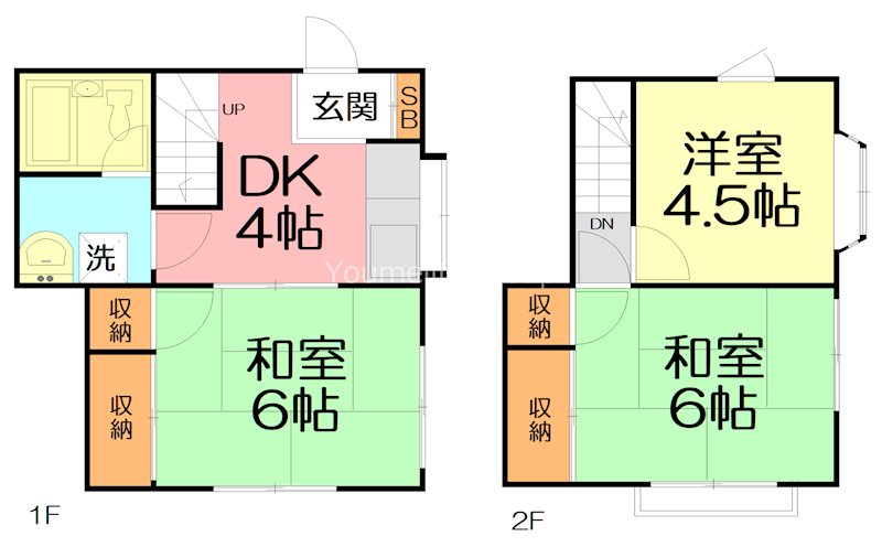 野本ハイツ 1号室 間取り