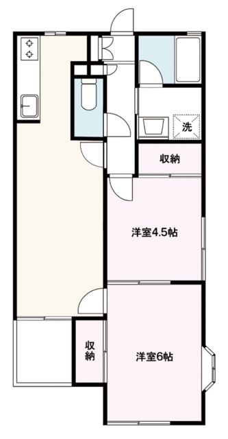 ロードリーＴ・Ⅰ 206号室 間取り