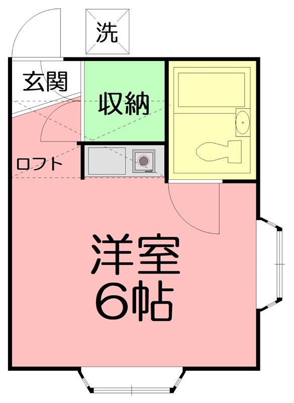 シャルム妻田 206号室 間取り