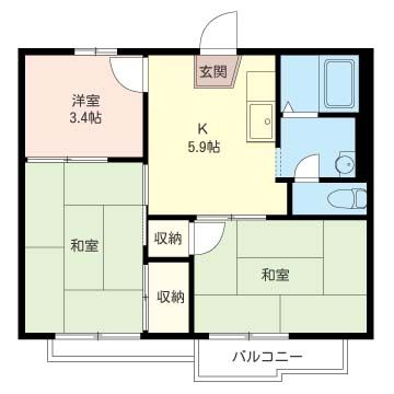 プランドール湘南 203号室 間取り