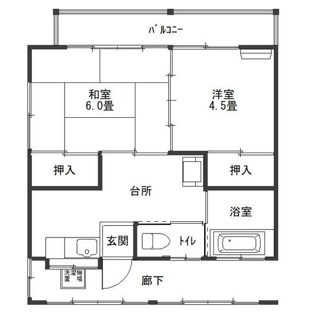 阿相アパート 202号室 間取り