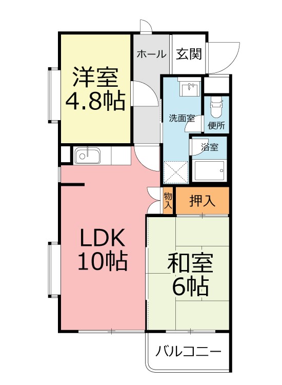 チェリーハイムⅡ 206号室 間取り