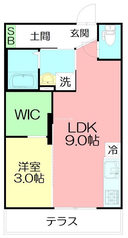 Hale Nalu 辻堂 101号室 間取り