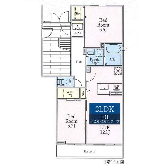 ラルーチェ 301号室 間取り
