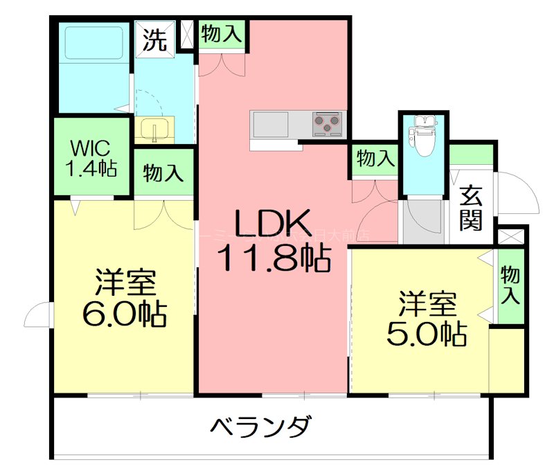 ノーブルグリシーヌ 302号室 間取り