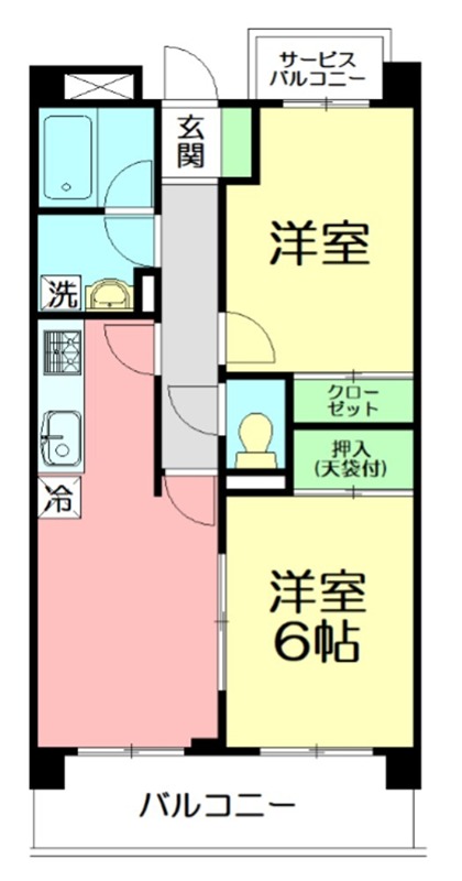 サンステージ茅ヶ崎 506号室 間取り