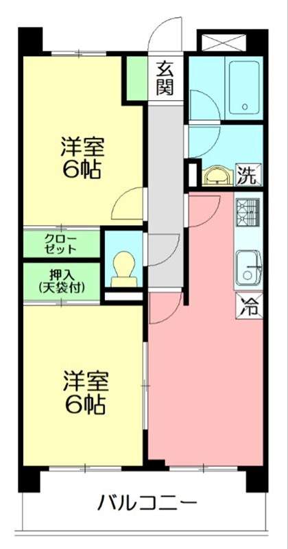 サンステージ茅ヶ崎 408号室 間取り