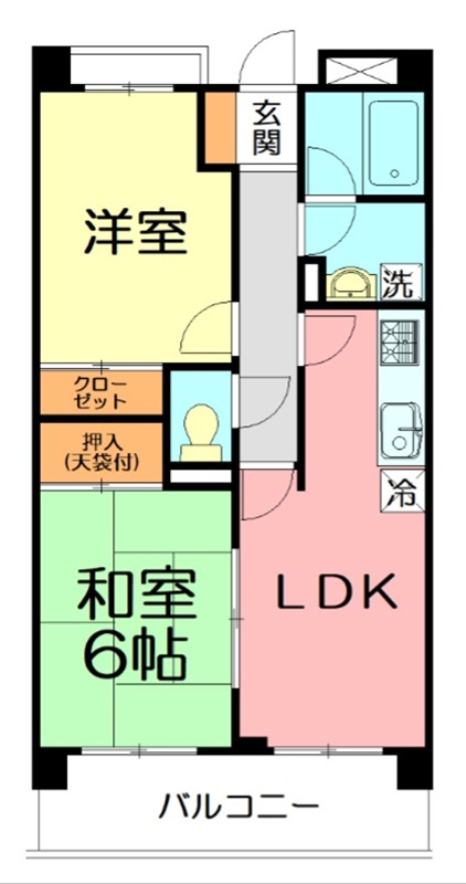 サンステージ茅ヶ崎 203号室 間取り