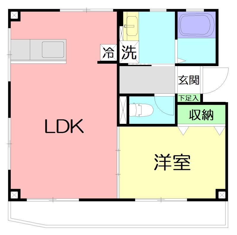 MITSUKEDAI PLACE  101号室 間取り