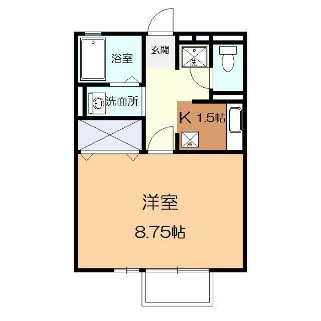 サンハイツⅢ 105号室 間取り