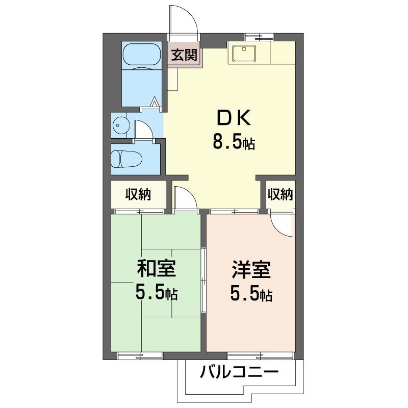 エスカルゴ鵠沼 202号室 間取り