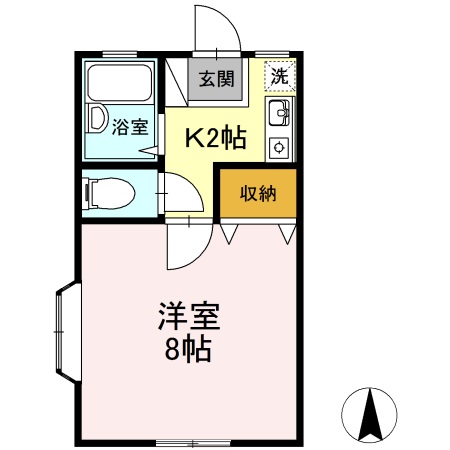 トレビアンハイツ 106号室 間取り