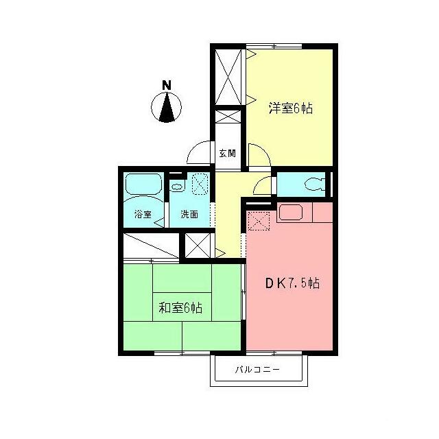 プランドールNT 201号室 間取り