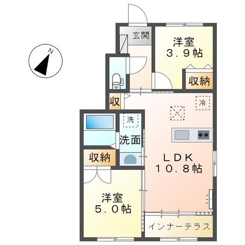 Breeze（ブリーズ） 106号室 間取り