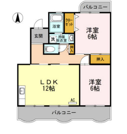 ハビテーションWADAⅡ 105号室 間取り