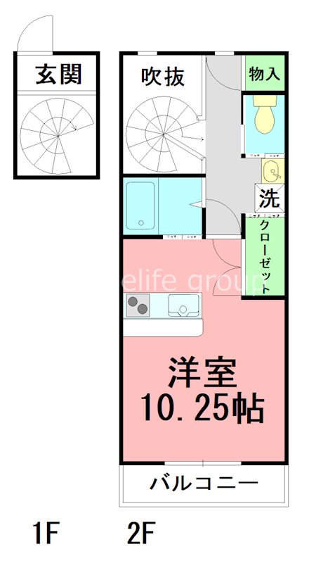 メイデンワーク 2号室 間取り