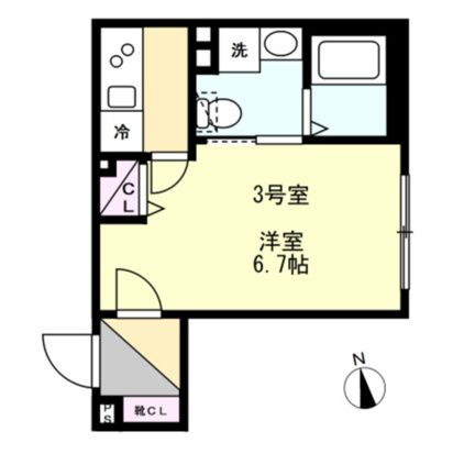 セラ本厚木 303号室 間取り