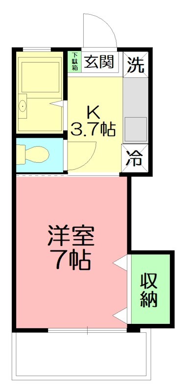 エクセレント 102号室 間取り
