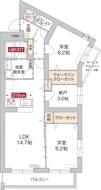 Ｆｅｌｉｃｉａ　ＳＴ 103号室 間取り