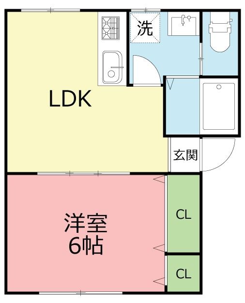 オークハイム  102号室 間取り