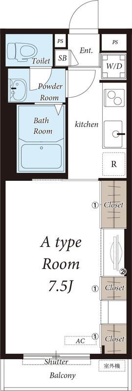 リブリ・リヴェール岩瀬 203号室 間取り