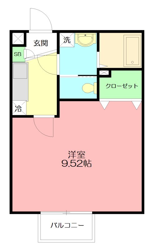 アムール Cerisier 101号室 間取り