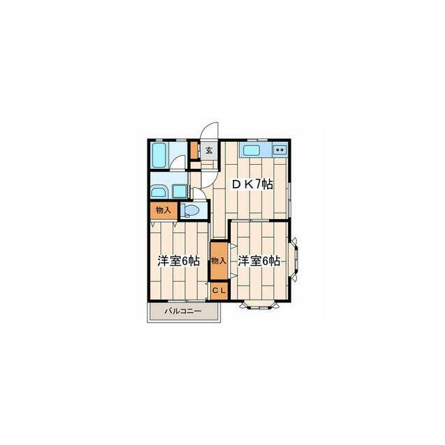 サンビーム 202号室 間取り