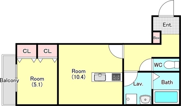 ラメール平塚 302号室 間取り