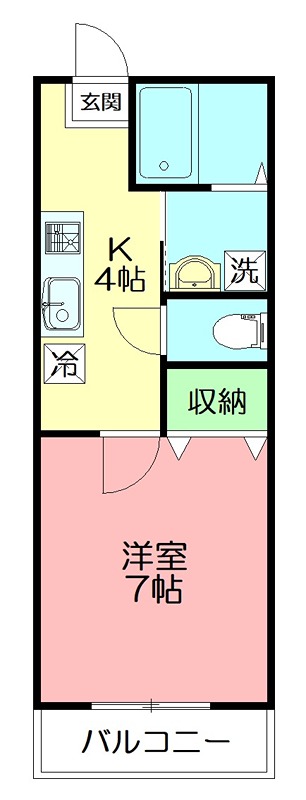 ＮＳ ＧＡＴＥ鎌倉材木座 305号室 間取り