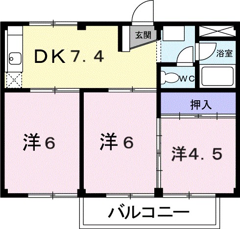 秋山ビル 302号室 間取り