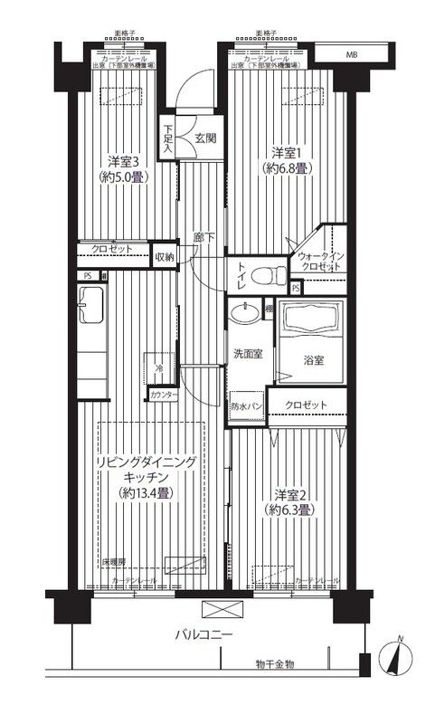 コーポレート東戸塚 314号室 間取り