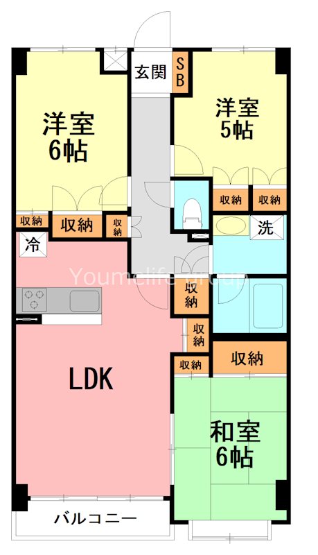 厚木・コアラマンション 305号室 間取り