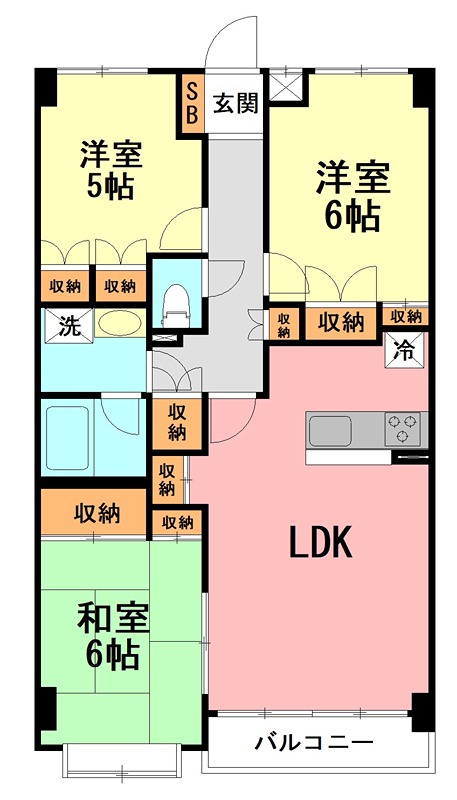 厚木・コアラマンション 306号室 間取り
