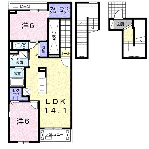 エクセランパレＢ 302号室 間取り