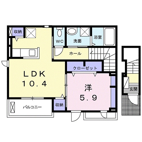トレーノ鎌倉 201号室 間取り