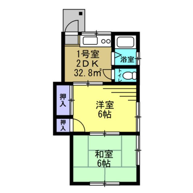 平野ハイムⅠ 101号室 間取り