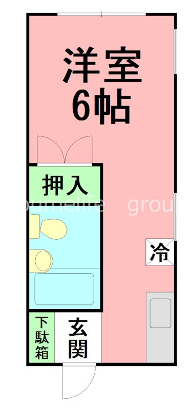 コーポアルファ 105号室 間取り