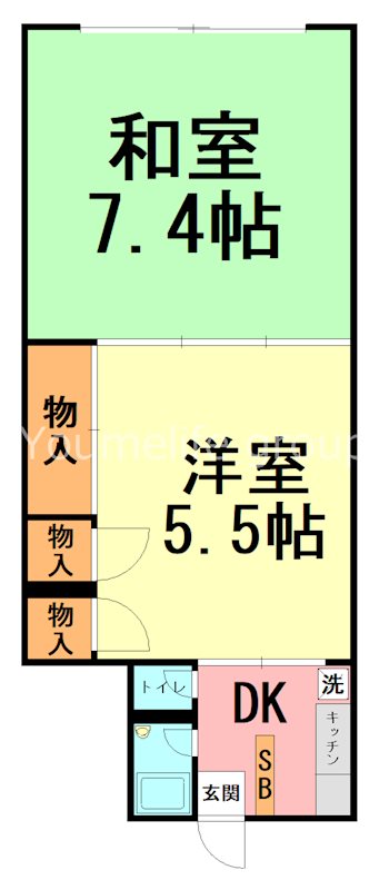 クリスタル・コーポ 102号室 間取り