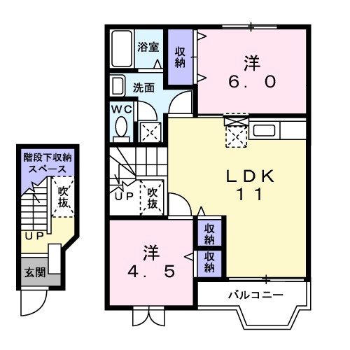 フォレスタＢ 202号室 間取り