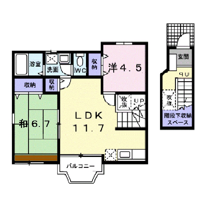 エレガントマーシュ 203号室 間取り