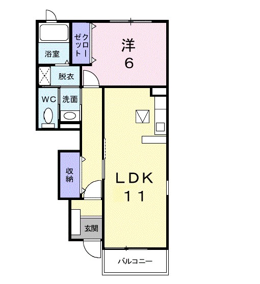 グラシオッソ・アルドール 103号室 間取り