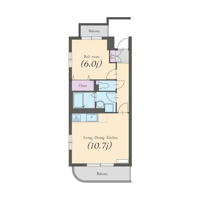 アルエット湘南 404号室 間取り