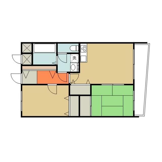 クエスタ・デ・ラモスⅠ 3F号室 間取り