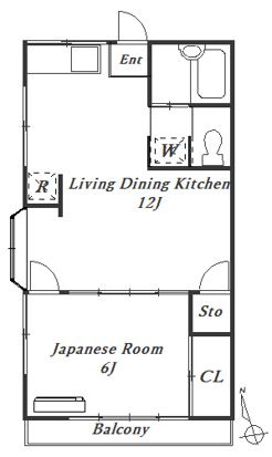セジュール桜ヶ丘 203号室 間取り