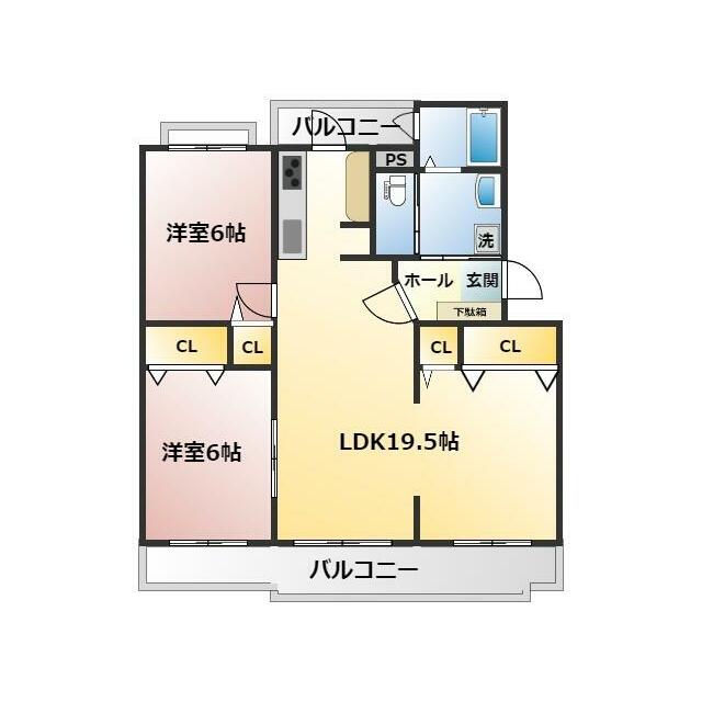 ＶＩＬＬＡＧＥ森の里　Ａ号棟 101号室 間取り
