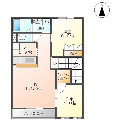 ヴィーブル和光 201号室 間取り