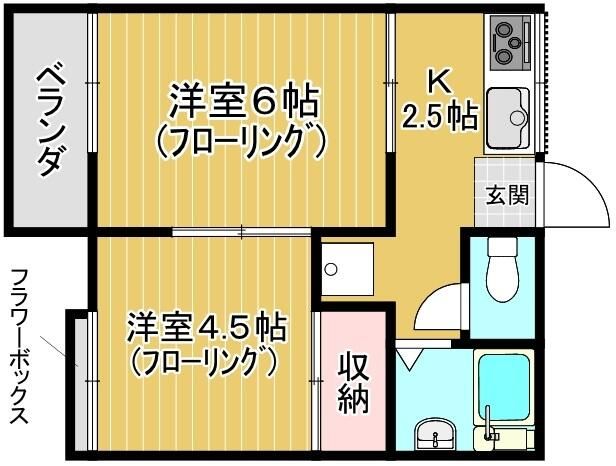 グランデュール湘南B 103号室 間取り