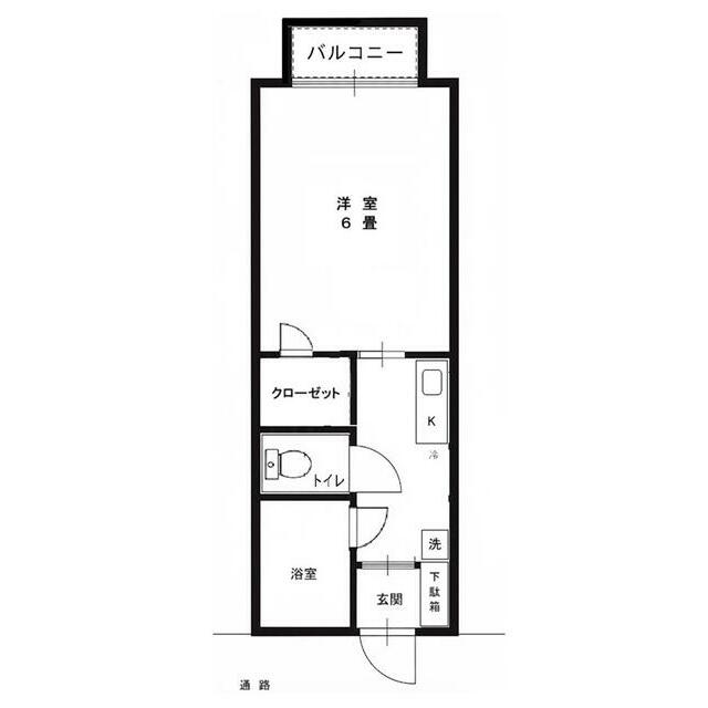 松野ハイム 1F号室 間取り